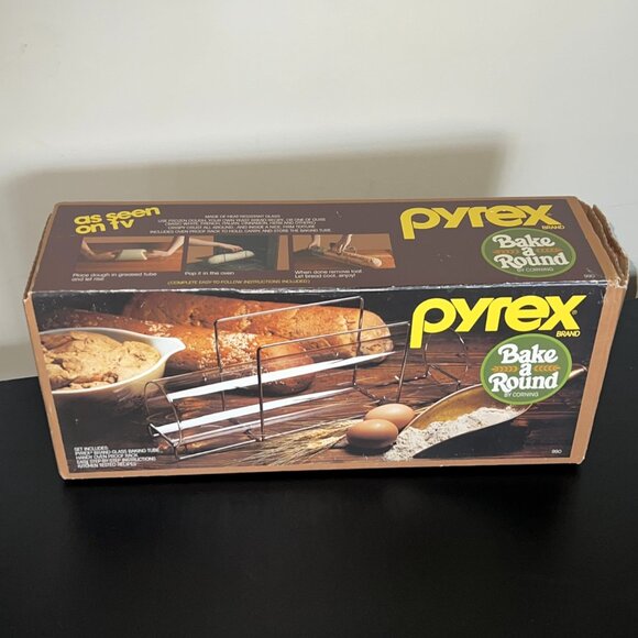 Vintage Pyrex Bake-a-Round  Bread Making Tube 1977 Original Box & Instructions - Picture 8 of 13